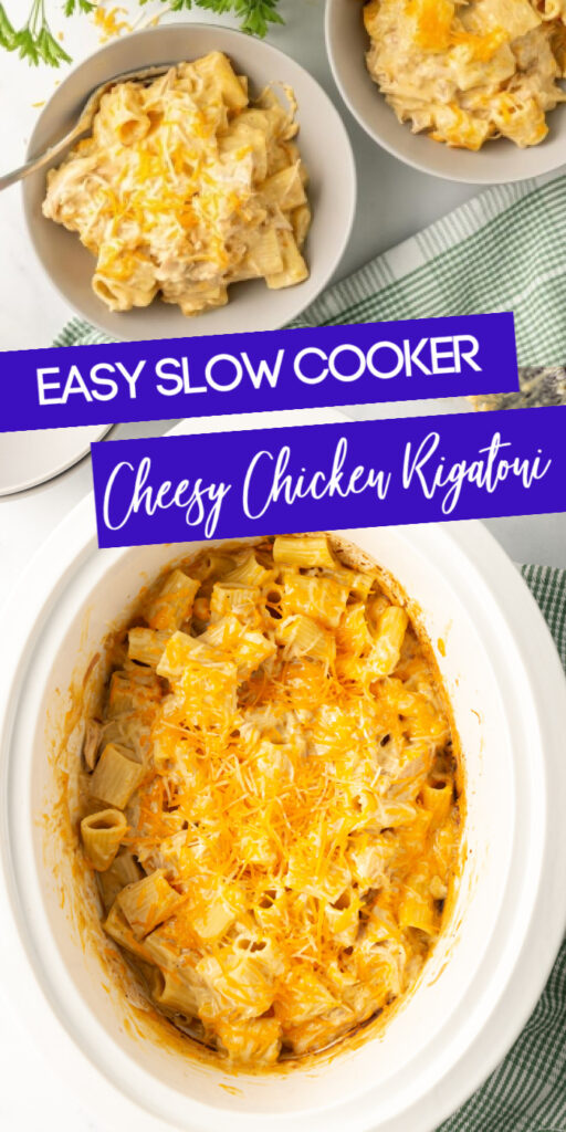 cheesy chicken rigatoni in bowls on table 