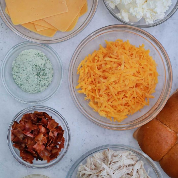 crack chicken ingredients on a table 