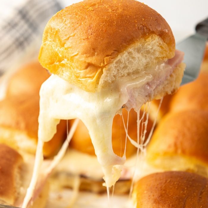 cheesy ham sliders