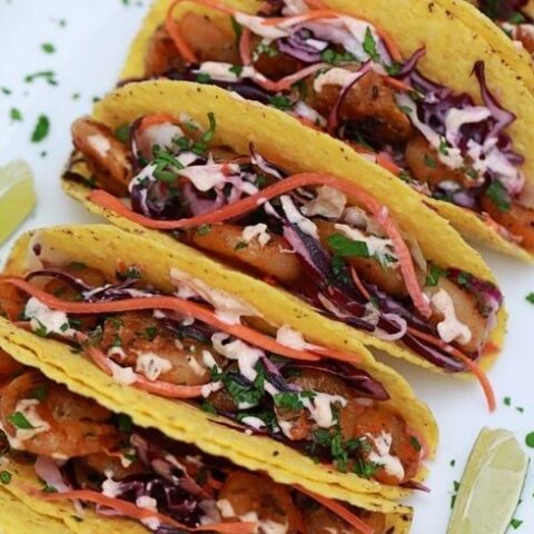 shrimp taco on a plate