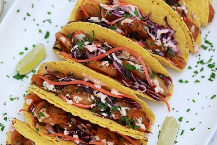 shrimp taco on a plate
