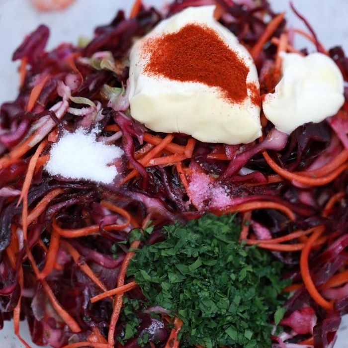 easy slaw recipe in a bowl