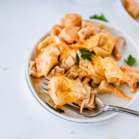 Chicken Enchilada Tortellini Bake