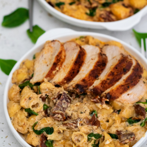 Tuscan Chicken Macaroni and Cheese
