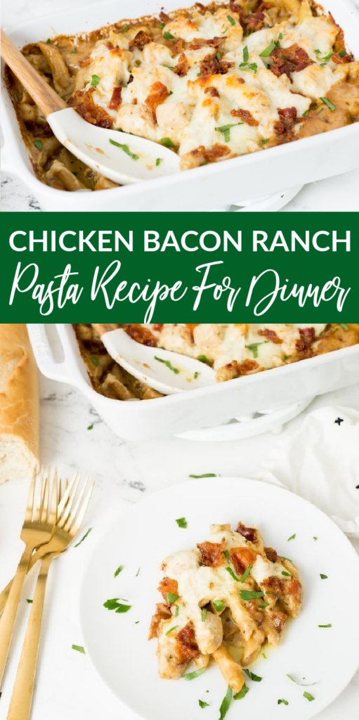 chicken bacon ranch pasta dish 