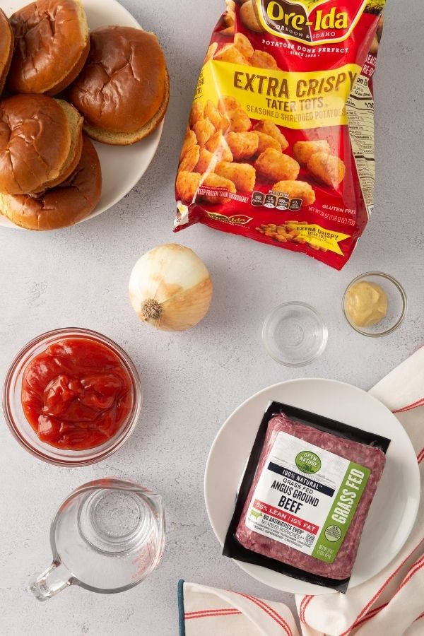 sloppy joe ingredients on a table