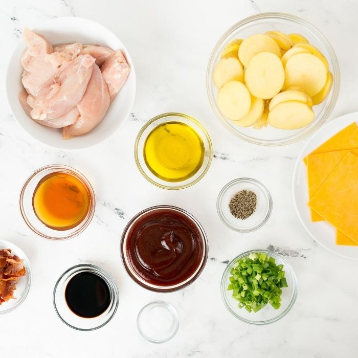 ingredients for Monterey chicken packets 