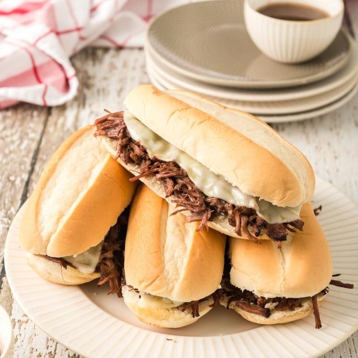 stack of sandwiches on a plate