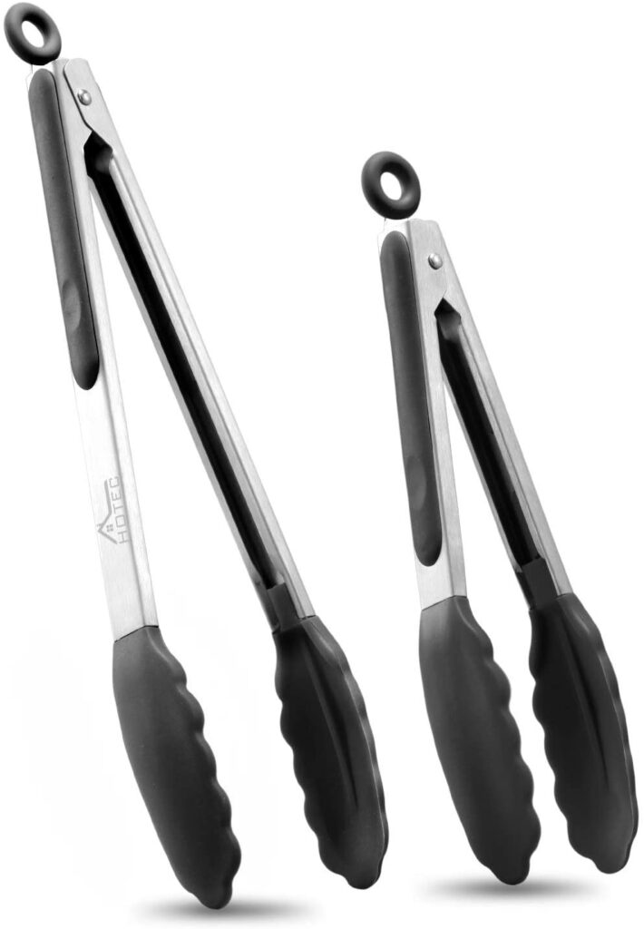 silicon tongs in white background