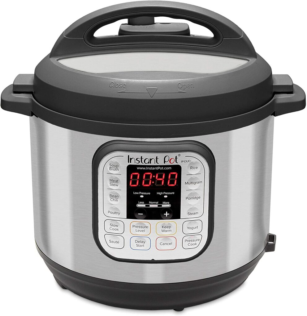 instant pot in white background
