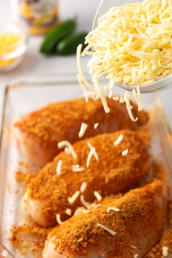 cheese sprinkled on chicken 