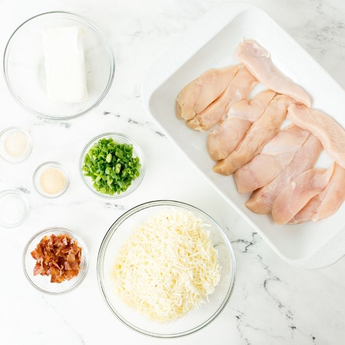 chicken and ingredients on a table 