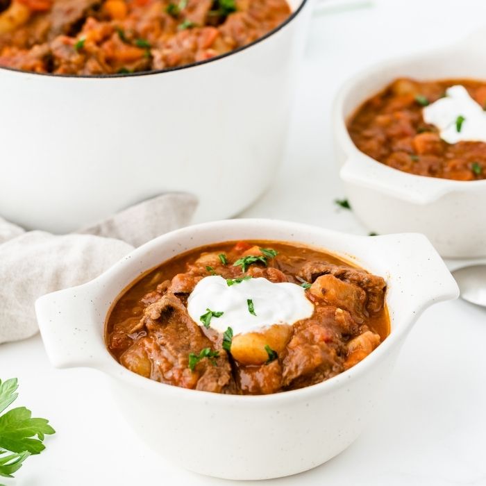 goulash bowls full of soup