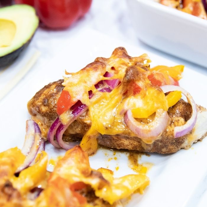 chicken casserole on platter