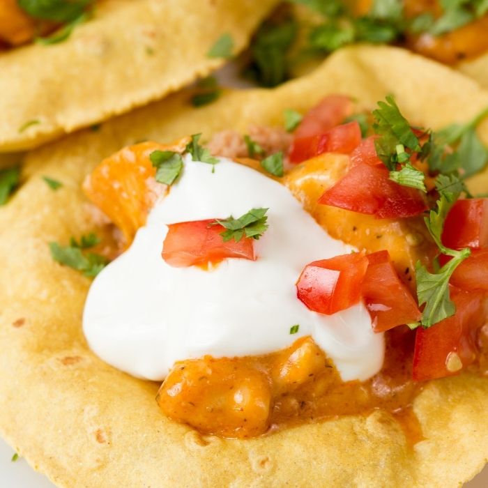 closeup view of tostadas